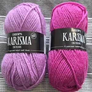 Special Bundle 8 Each Drops Karisma Wool Yarn in Purple and Pink
